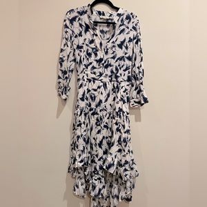 See U Soon XS Blue & White Floral Long Dress